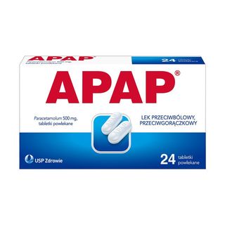 Apap, 500 mg, tabletki powlekane, 24 szt.