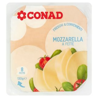 CONAD Freschi & Convenienti Mozzarella a Fette 130 g - 8003170078499