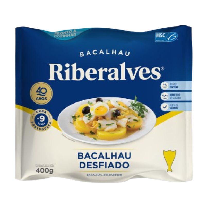 Riberalves Desfiado de Bacalhau 9M 400g