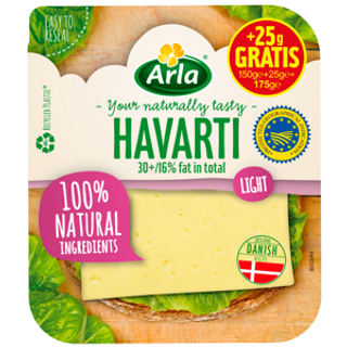 Queso Havarti Light Lonchas Arla 150Gr.