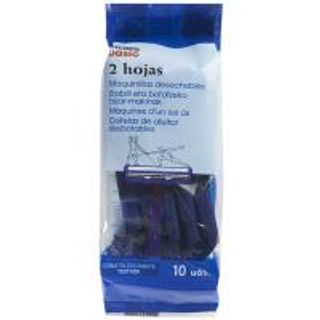 Maquinilla Desechable 2 Hojas Eroski Basic Paquete 10 Uds. (22858385)