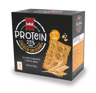 Focaccia proteica con sesamo