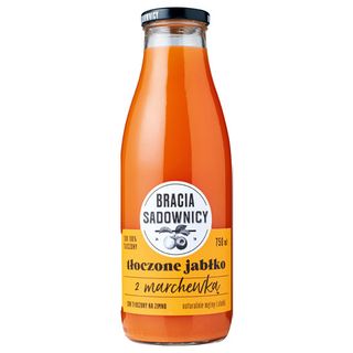 Bracia Sadownicy Sok 100% tłoczone jabłko z marchewką, 750 ml