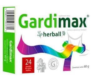Gardimax Herball Pastylki do ssania z maliną 24 pastyl.