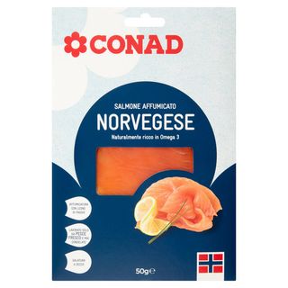 CONAD Salmone Affumicato Norvegese 50 g - 8003170052741
