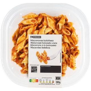 Macarrones A La Boloñesa Eroski Bandeja 280 Gr. (25565953)