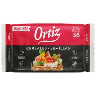 Pan Tostado Multicereal Ortiz, 30 Rebanadas, Paquete 288 G