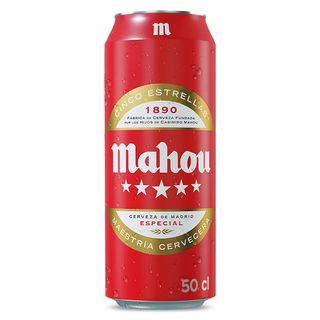Cerveza Mahou 5 Estrellas Lata 50 Cl