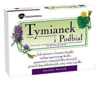 Tymianek i Podbiał 100 mg + 100 mg 16 pastyl.