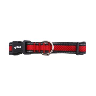 Gotoo Collar de malla transpirable rojo para perros