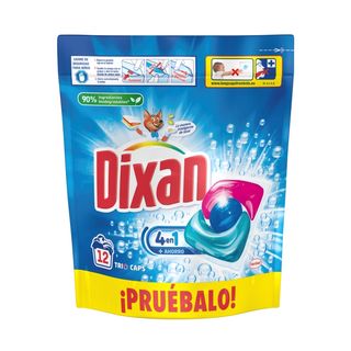 DIXAN Detergente Trio Càpsulas 4 En 1, 12Lav