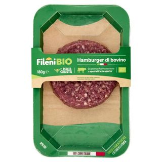 Fileni Bio Hamburger Di Bovino 0,180 Kg