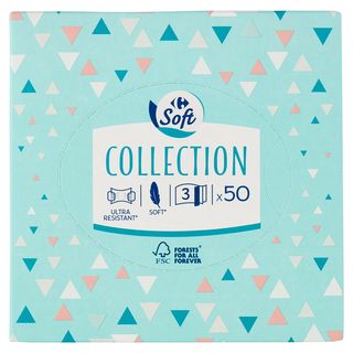 Carrefour Soft Collection Fazzoletti 3 Veli 50 Pz