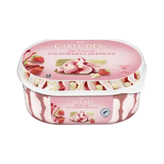 Carte D'Or Gelado de Strawberry & Meringue Les Desserte embalagem 825 ml - 18952004424