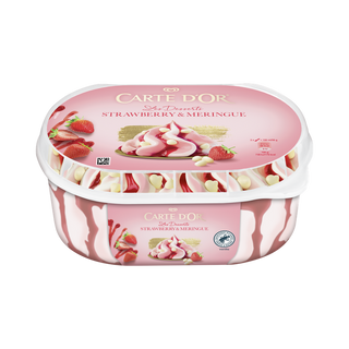 Carte D'Or Gelado de Strawberry & Meringue Les Desserte embalagem 825 ml - 18952004424