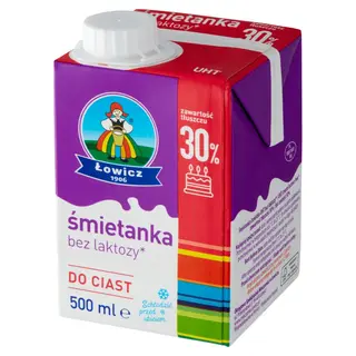Łowicz - Śmietanka UHT 30% bez laktozy - 500 ml