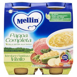 PAPPA COMP VERDURE PASTINA VITELLO MELLIN 2X250GR