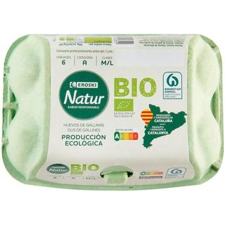 Huevo Fresco Cataluña Eroski Natur Bio Cartón 6 Uds. (23848294)