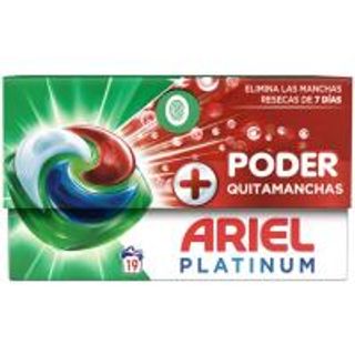 Detergente cápsulas ARIEL EXTRA PODER QUITAMANCHAS, caja 19 uds(26672493)