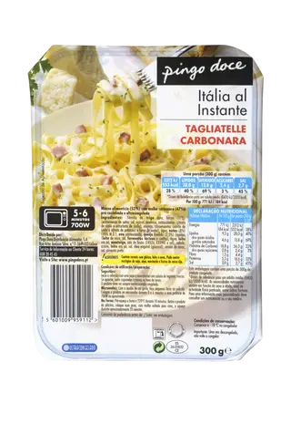 Tagliatelle Carbonara Congelada Pingo Doce 300G