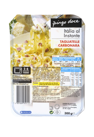 Tagliatelle Carbonara Congelada Pingo Doce 300G