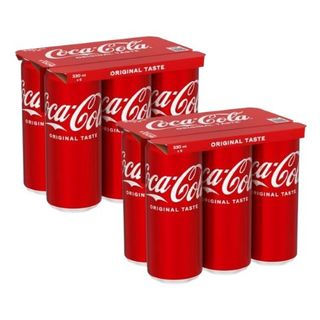 Pack 2x Coca-Cola Original Taste 6 Lattine 330ml