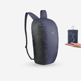 Mochila Plegable De Montaña Y Trekking Viaje 10L Forclaz Compact Talla Única Azul