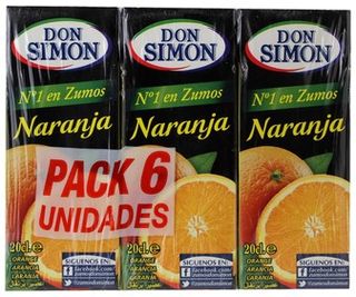 Brick Zumo de Naranja Don Simón 6 Uds X 20 Cl.