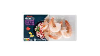 Auchan - Krewetki gotowane obrane z ogonkiem 16/20 - 180 g