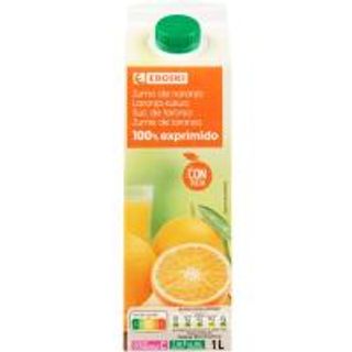 Zumo Natural De Naranja Con Pulpa Eroski Brik 1 L. (5299912)