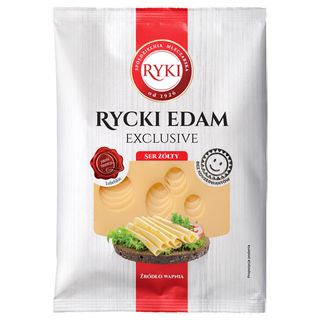 Ryki Ser żółty Rycki Edam w plastrach, 135 g