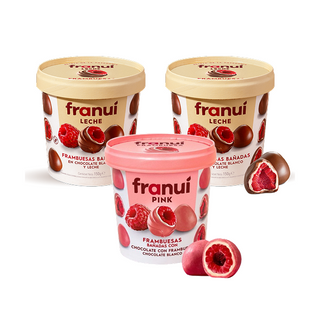 Pack 2 Franuí Chocolate con Leche + Franuí Pink 150g