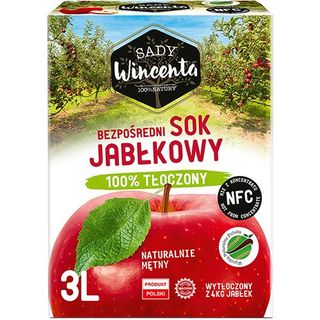 Sady Wincenta Sok jabłkowy 3 L