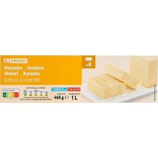 Helado Corte De Vainilla Eroski, Bloque 1 Litro (25961020)