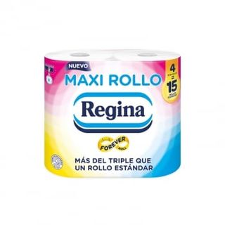 Papel Higiénico 2 Capas Maxi Rollo Regina 4 Rollos.