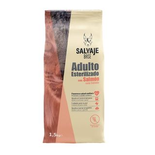 Salvaje Base Adulto Esterilizado Salmón Pienso Para Gatos 1.5Kg