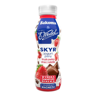 Bakoma & E. Wedel Skyr jogurt pitny truskawka-stracciatella 300 g