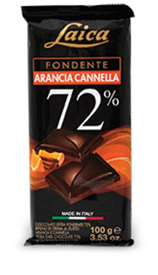 Cioccolato fondente 72% arancia e cannella