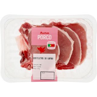 AUCHAN Costeletas Lombo de Porco (1 un = 545 g aprox)