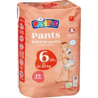 Pañal Braguita T-6 (16-22Kg), Paquete 19 Unidades