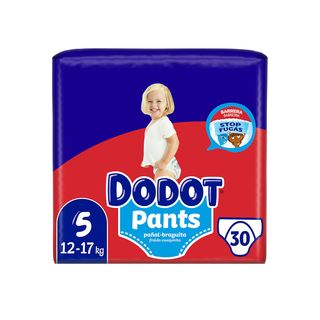 Dodot Pants Pañal-Braguita Talla 5, 30 Pañales, 12Kg-17Kg (265704)