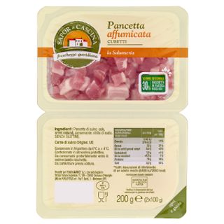 Pancetta Ass.Cubetti Sapor Di Cascina 200G - affumicata