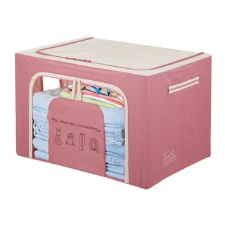Scatola armadio 62x44x40 cm doppia cerniera e scritta - malva