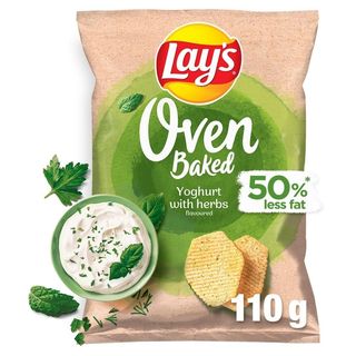 Lay's Oven Baked Pieczone formowane chipsy ziemniaczane o smaku jogurtu z ziołami 110 g