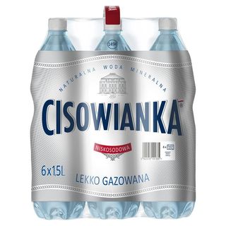 Cisowianka Naturalna woda mineralna lekko gazowana niskosodowa 6 x 1,5 l