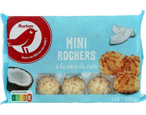 BOLO AUCHAN DE COCO MINI ROCHER 220G