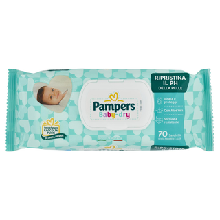 Pampers Baby-Dry Salviette 70 Pz