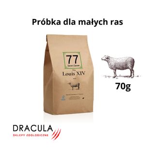 Próbka karmy 77 Petfood Mini Louis XIV z Jagnięciną 70g
