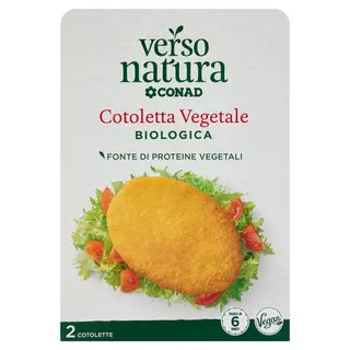 CONAD VERSO NATURA Cotoletta Vegetale Biologica 2 Cotolette 160 g - 8003170090095