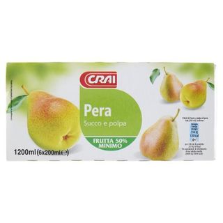 Crai Pera Succo e polpa 6 x 200 ml